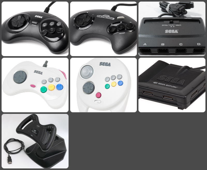 Some of the supported Saturn/MegaDrive devices
