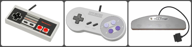 Some of the supported SNES/NES devices